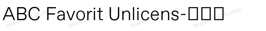 ABC Favorit Unlicens字体转换